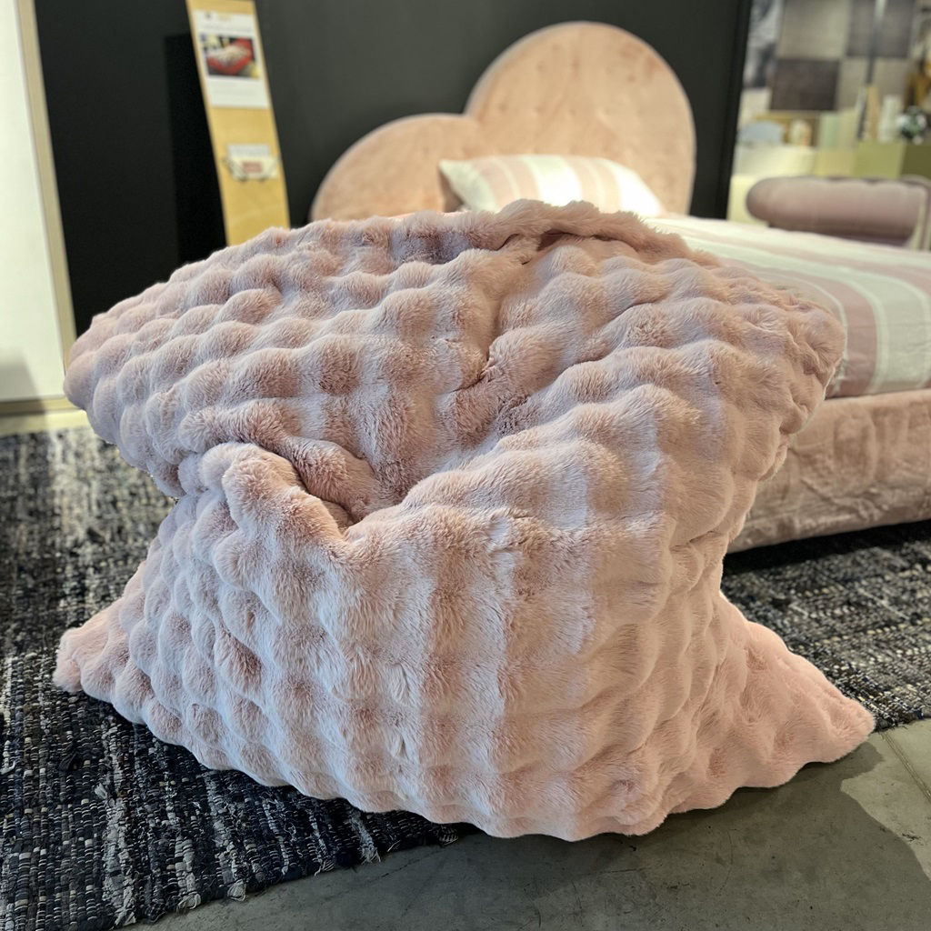 Pouf a sacco pelliccia ROSA