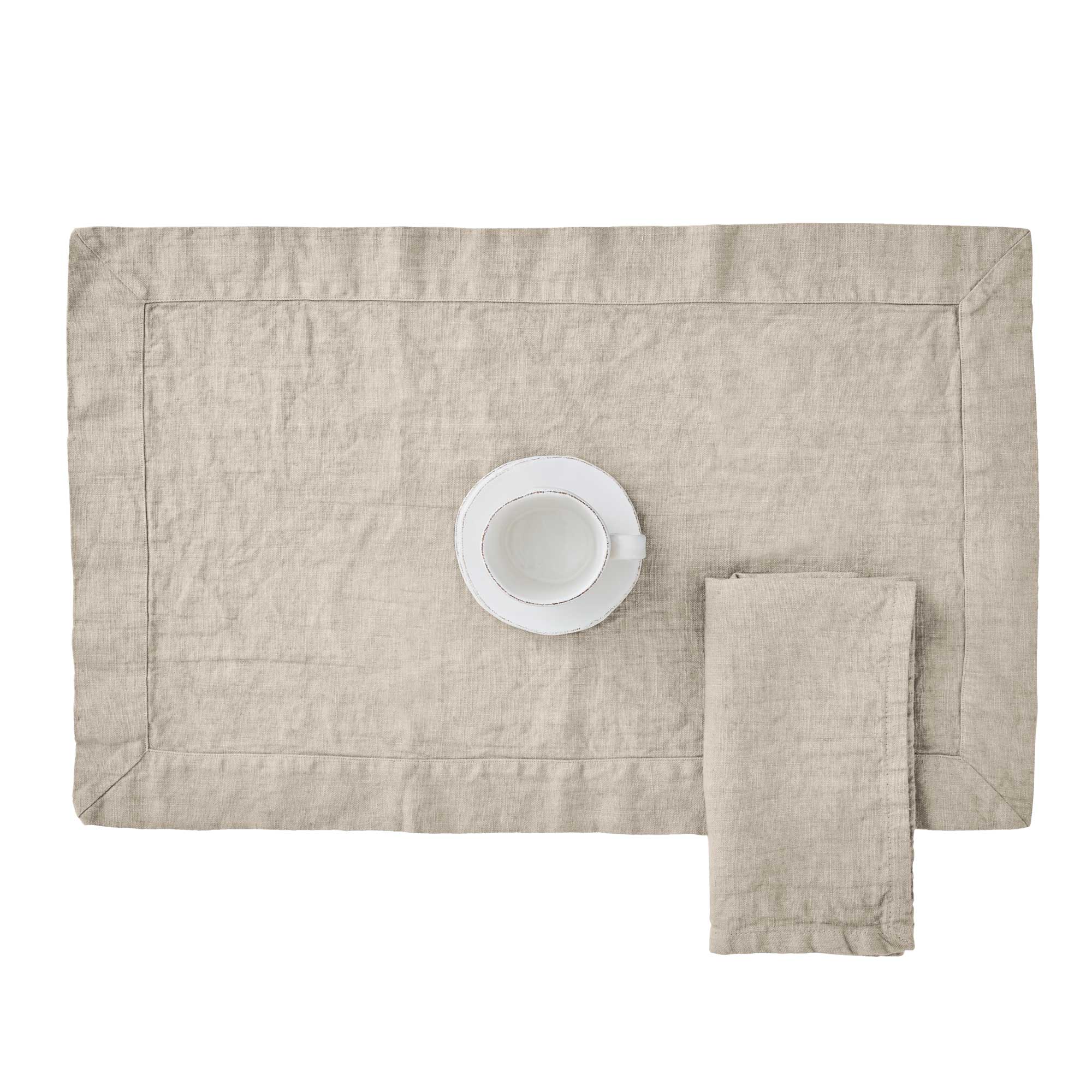 Set PAOLA 2 Americane in lino CM 38X55 - SABBIA