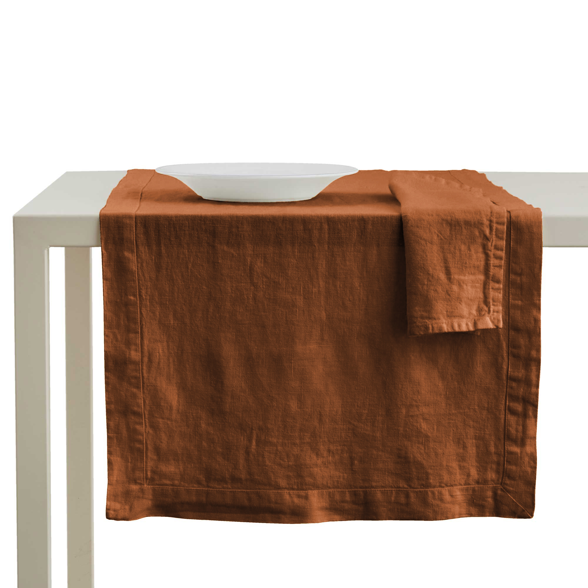 Set PAOLA 1 Runner in lino CM 50X150 - COCCIO