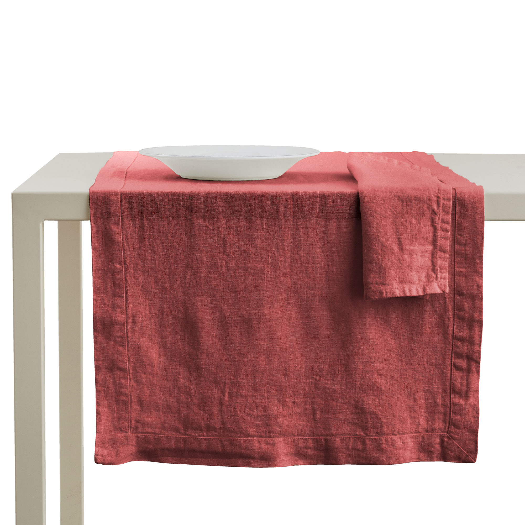 Set PAOLA 1 Runner in lino CM 50X150 - VALENZA