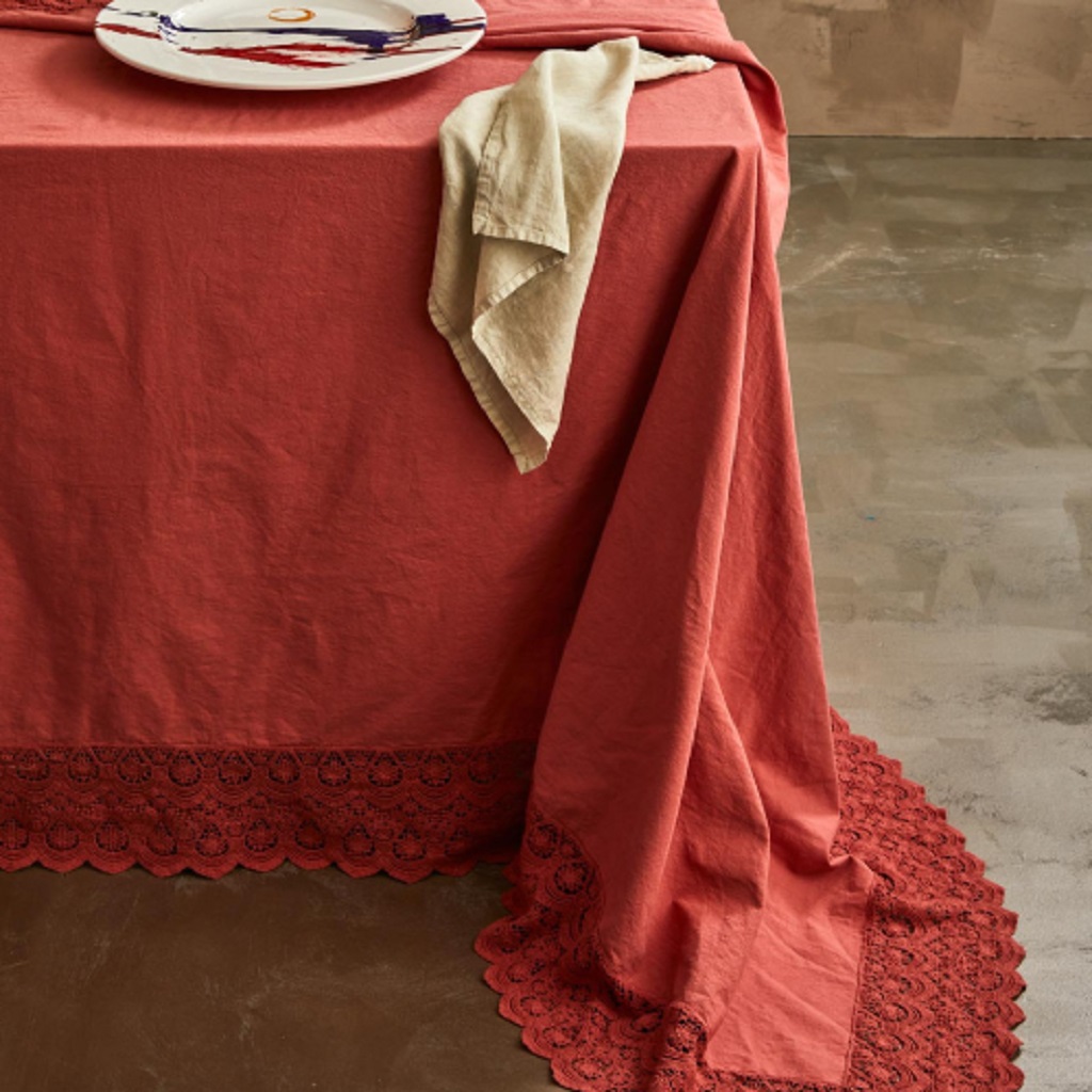 Tovaglia RITA in cotone CM 170X170 - PEPE ROSA