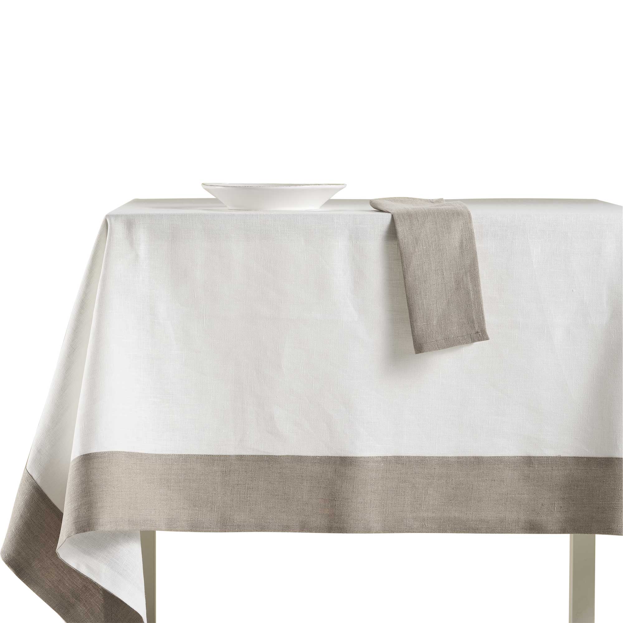 Tovaglia ELISABETTA in lino CM 160X230 - AVORIO