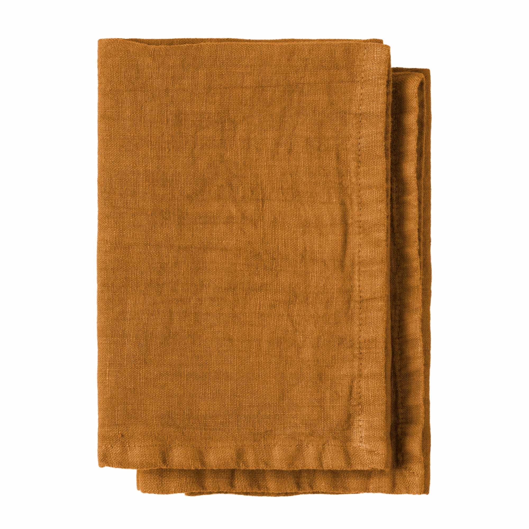 Set PAOLA 2 Tovaglioli in lino CM 45X45 - AMBRA
