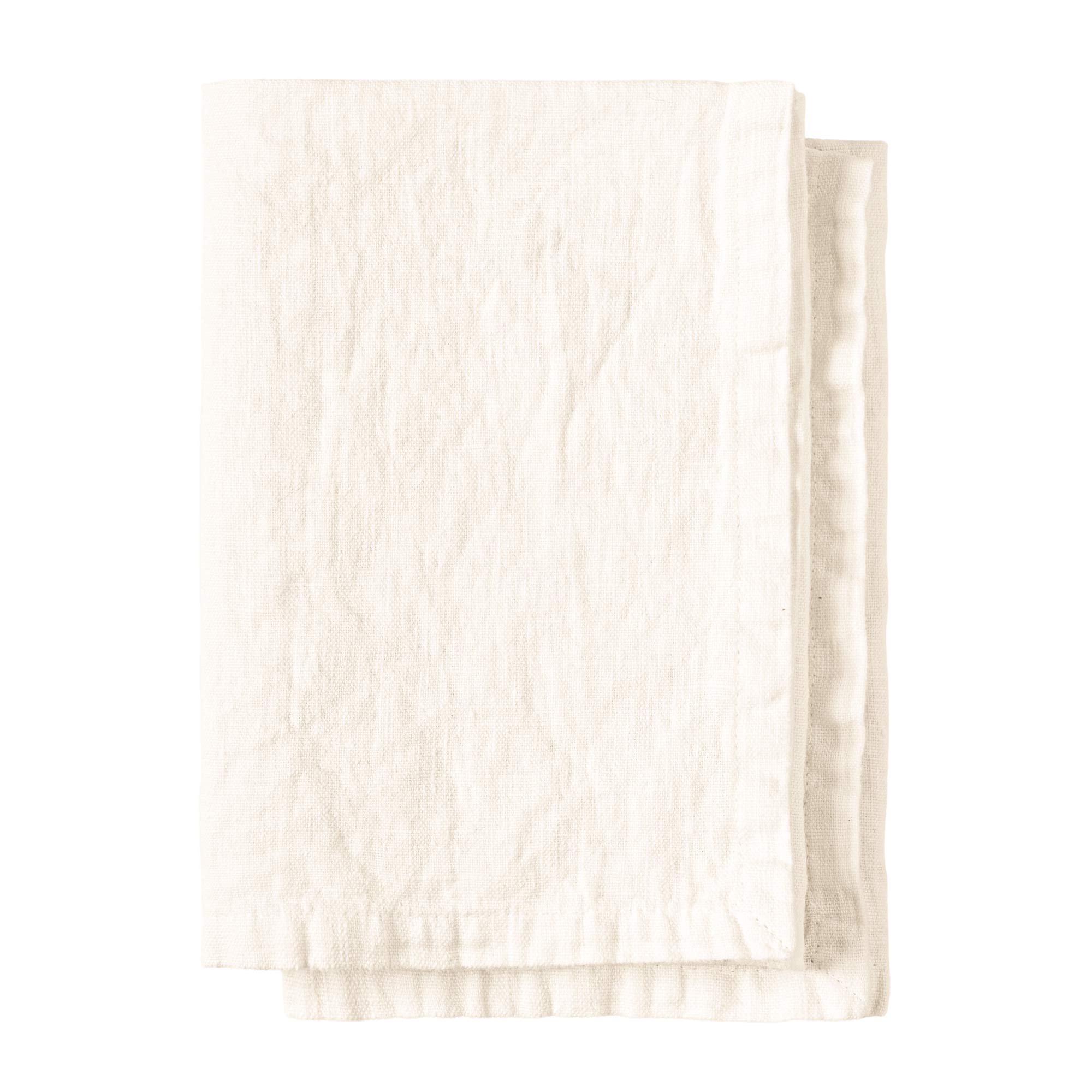 Set PAOLA 2 Tovaglioli in lino CM 45X45 - AVORIO