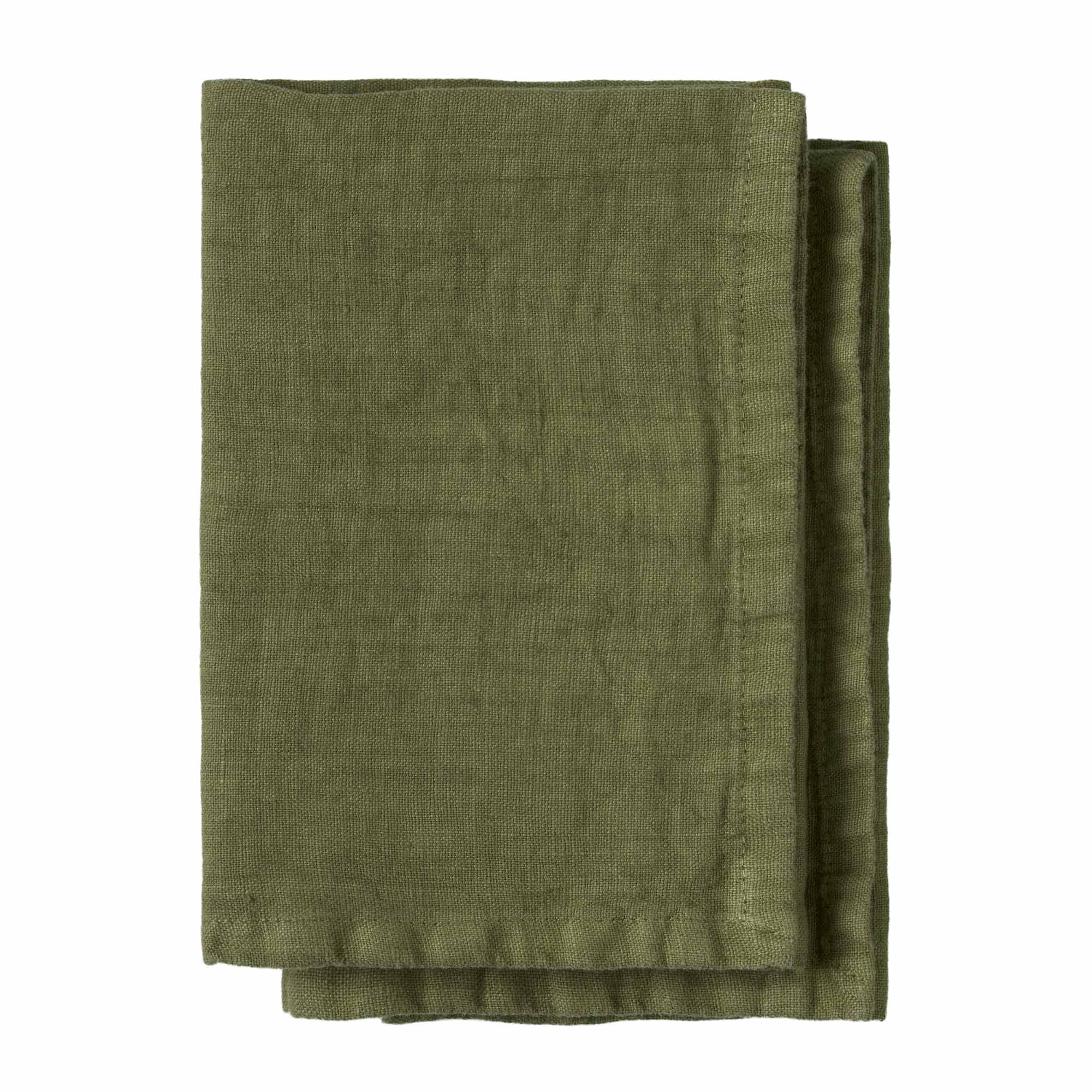 Set PAOLA 2 Tovaglioli in lino CM 45X45 - BOSCO