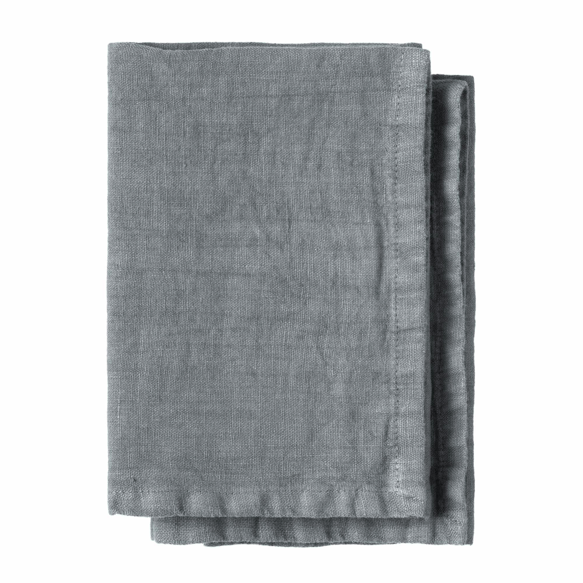 Set PAOLA 2 Tovaglioli in lino CM 45X45 - CENERE