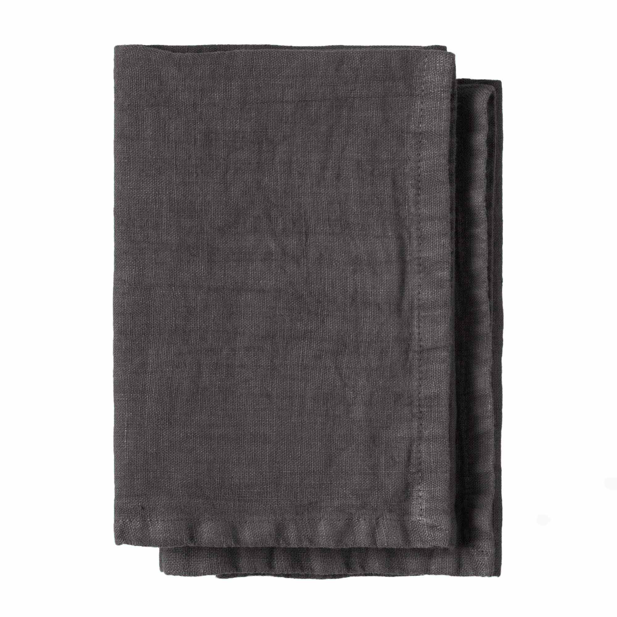 Set PAOLA 2 Tovaglioli in lino CM 45X45 - GRISAGLIA